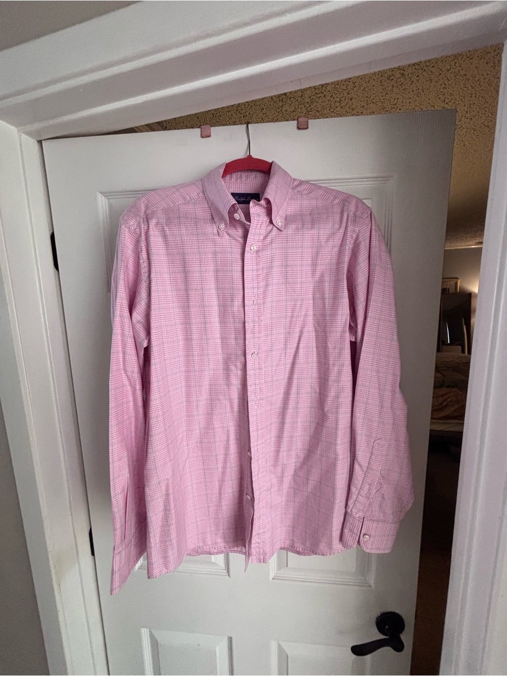 Ralph Lauren Purple Label Pink Plaid Button-Down Dress Shirt
